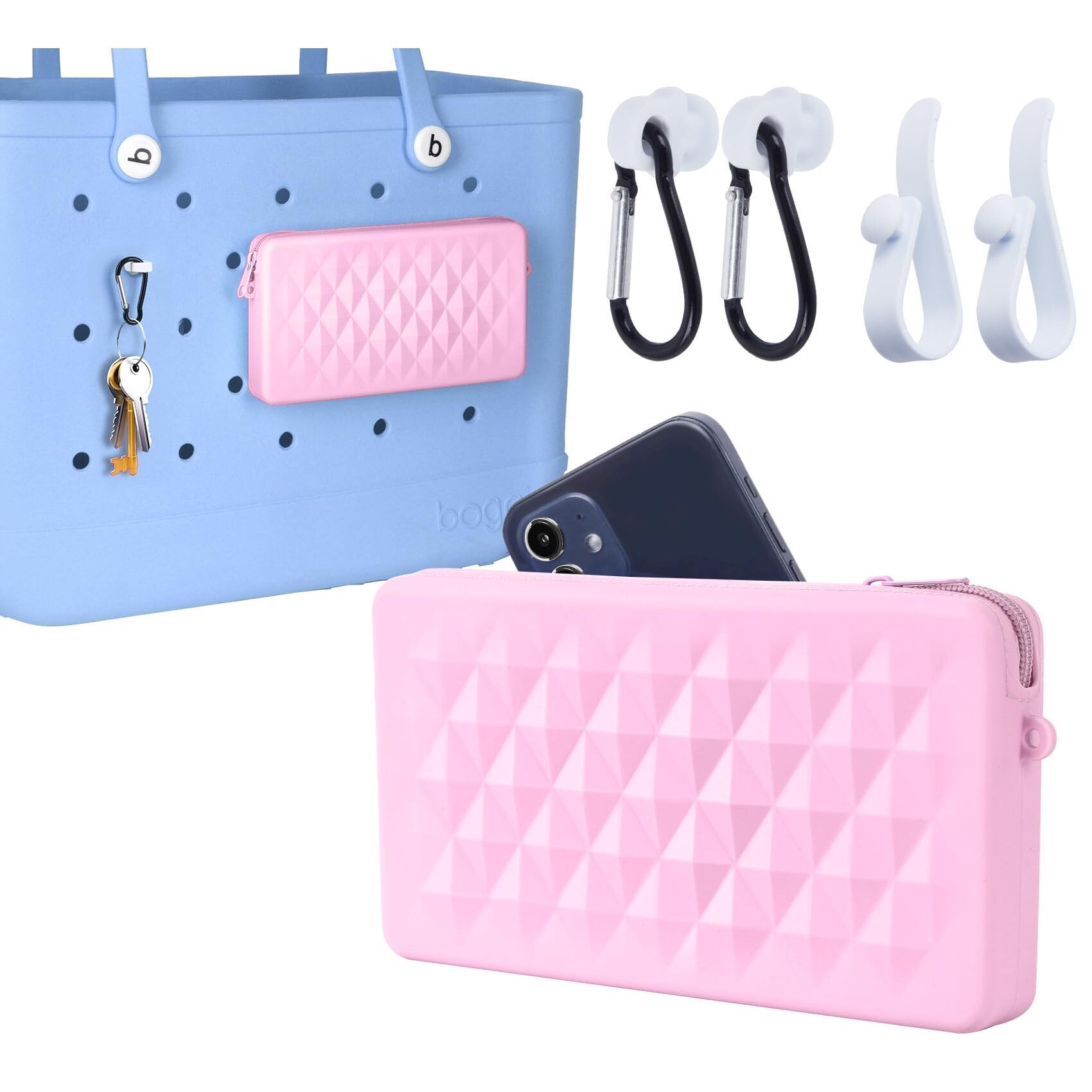 1290 Silicone Pouch For Bogg Bag Accessories Universal Cell Phone Holder